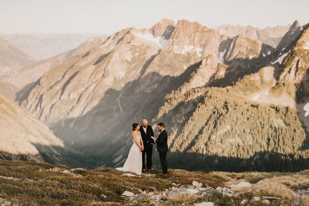Mountaintop wedding ceremony